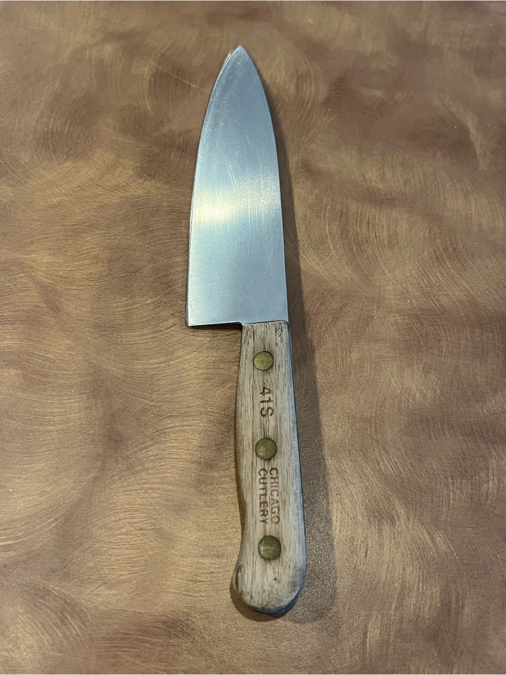 Chicago Cutlery; vintage Wood-Handled 6”,
41S , kitchen Knife